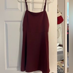 Silk maroon homecoming dress